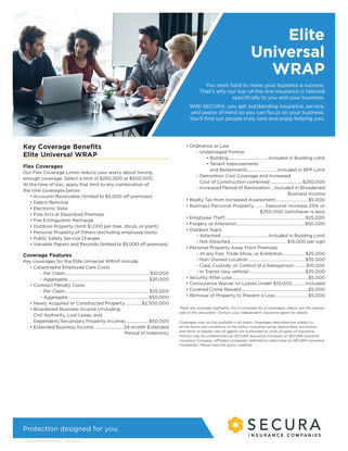 Elite Universal WRAP Sell Sheet